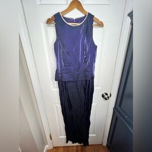 Patra Women’s 10 Purple Satin Wedding Formal Evening Dress & Jacket Suit Set M